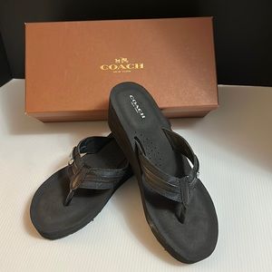 Coach Wedge Thong Sandals/Flip Flops - BRAND NEW - Ladies Size 9
